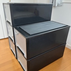 プラスチック収納ボックス 衣装ケース　5個の画像