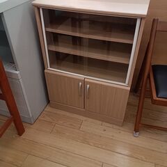 ★ジモティ割あり★ コーナン 食器棚 ナチュラル H82×D29...