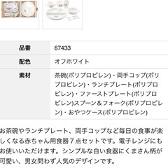 新品！赤ちゃんの城 プレートセット お値下げします！の画像