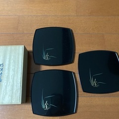 木箱入り　輪島塗　トレー　3枚セット