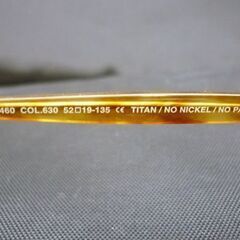 ☆未使用展示品 FLAIR 460 メガネフレーム 52□19-135 TITAN 眼鏡 めがね リムレス アイウェア メタル素材 軽量タイプ イエロー チタンフレーム フレア 札幌 北20条店の画像