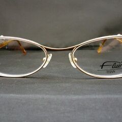 ☆未使用展示品 FLAIR 460 メガネフレーム 52□19-135 TITAN 眼鏡 めがね リムレス アイウェア メタル素材 軽量タイプ イエロー チタンフレーム フレア 札幌 北20条店の画像