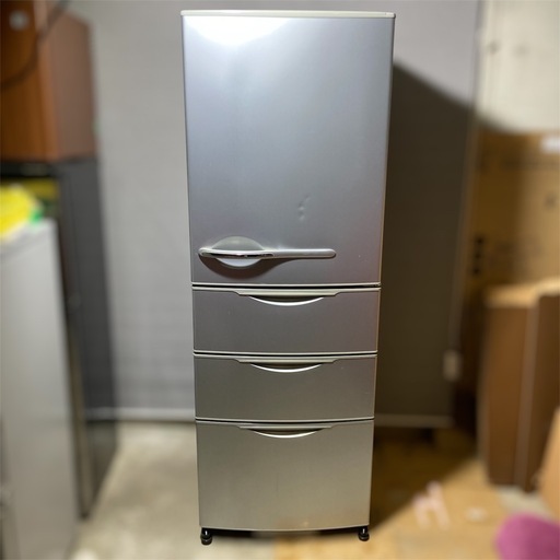 Panasonic 4ドア冷凍冷蔵庫 SRｰ361R（S） スッキリ設置 使いやすさ 355L スリム\u0026省スペース 2段引き出し真ん中フリーザー 高さ172cm ナノフェライト