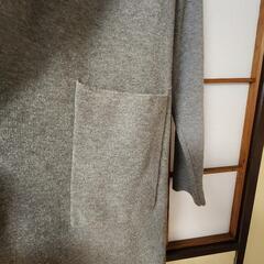 ニットカーディガン　グレーの画像