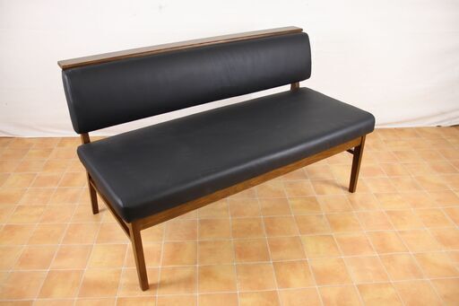 ニトリ 長椅子 ベンチソファ チェア 家具 ウォールナット サイズ 幅約128cm 高さ約75cm 座面高約44cm 奥行約60cm インテリア JG_MID_C0203-J002