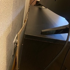 黒のウッド　テレビ台の画像