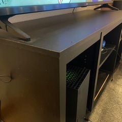 黒のウッド　テレビ台の画像