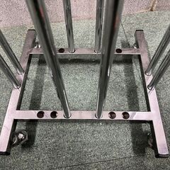 業務用 スチール製 ハンガー収納ラック キャスター付 幅35cm×奥行36cm×高さ96cmの画像