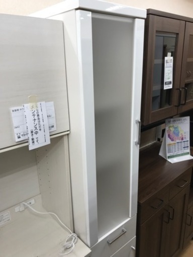 ★ジモティ割あり★ 食器棚　ホワイト　 H181×W31×D41　 クリーニング済み KJ8092