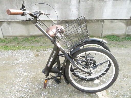 新車ですが若干サビあり　折畳み式自転車　20インチ　6速　PROVROS/Connection　カゴ付