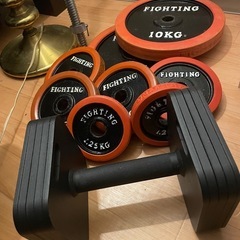 ダンベルシャフト　ダンベルプレート　32.5kg　Eisenli...