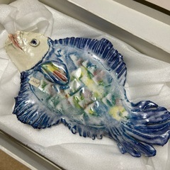 焼き物　陶器　魚　熱帯魚　インテリア　壁掛けの画像