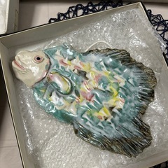 焼き物　陶器　魚　熱帯魚　インテリア　壁掛けの画像