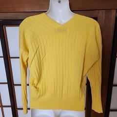 カーディガン　黄色の画像