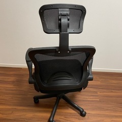 DEVAISE オフィスチェア ブラック メッシュ ヘッドレスト付きの画像