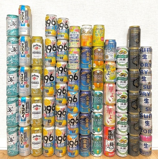 【お酒まとめ売り】サントリー　キリン　ビール　チューハイ　カクテル　焼酎　発泡酒　チューハイ　ハイボール　合計71点
