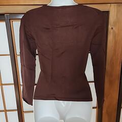 カーディガン　茶色の画像