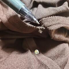 カーディガン　茶色の画像