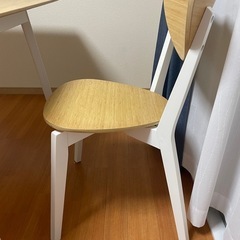 IKEA ドロップリーフテーブル 竹 (椅子付き)の画像