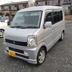個人出品／スズキ エブリイワゴン／４WD・ターボ・ハイルーフ／平成19年車 ABA-DA64W K6Aツインカムターボエンジン／車検令和7年7月／リアヒーター・シートウォーマー・ＥＴＣ・キーレス・左イージークローザー／現在実働通勤車です。走行のびますの画像