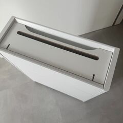  ケーブルボックス ルーター 収納ボックス タップ収納 スリム 配線カバー 収納 モデム NAS収納 ケーブル整理 木製 幅40cm ケーブル隠し ハイタイプ HDD 赤ちゃん ペット 対策の画像