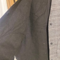 チェック柄ロング丈チェスターコート（美品）の画像