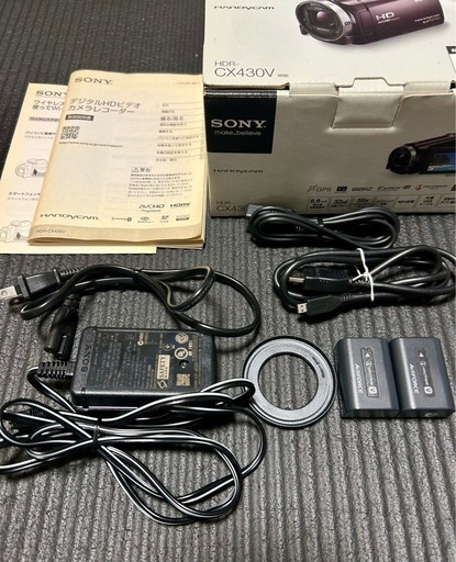 SONY HDR-CX430V ビデオカメラ バッテリー2個付き
