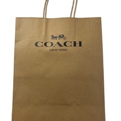 COACH ロゴ入り 茶色 紙袋