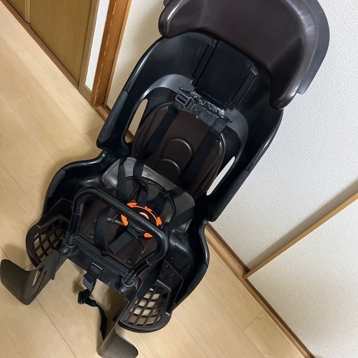 お渡し場所相談可◎リアチャイルドシート 後ろ子供乗せ Panasonic ブラック＆ブラウン　自転車子供乗せ　後ろ乗せ