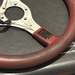 italvolanti formel イタルボランテ フォーメル 35パイ　レザー ステアリング ハンドル 当時物　ヴィンテージの画像