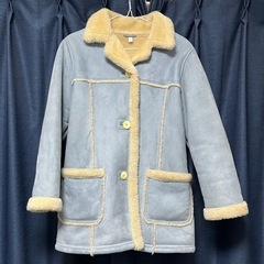 ユニクロ　コート　青　水色　150cm