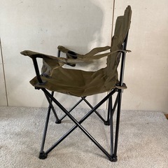【183】 折りたたみアウトドアチェア ネイビー.カーキ2個セットの画像