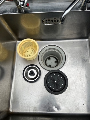 業務用 マルゼン 1槽シンク 二口蛇口付き 幅600×奥600×高さ800+20(mm