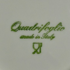伊製 Quadrifoglio(クアドリフォリオ) 皿 立体文字《スパゲッティ》の画像