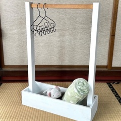 ミニハンガーラック♡小物入れ付き✨ベビー服⭐️愛犬・愛猫服