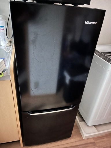 中古 冷蔵庫 ブラック 自動霜取りファン式 150L ハイセンス