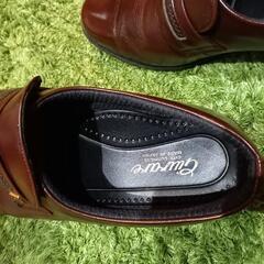 "卒業.新入学"" 革靴"試し履き歓迎　濃茶色26.5cm EEEビジネスシューズの画像