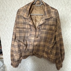 チェック 茶色 ジャンバー