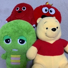 欲しい方差し上げます　ガチャピン等ぬいぐるみ4点