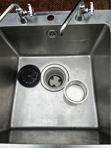 業務用 タニコー 1槽シンク 二口蛇口付き 幅600×奥600×高さ815(mm) 一層シンク 一層 1層 一槽 店舗 厨房機器 流し