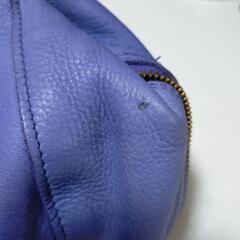 POMTATA ポンタタ　円形バック 紫　ハンドバッグ　牛革の画像