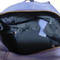 POMTATA ポンタタ　円形バック 紫　ハンドバッグ　牛革の画像