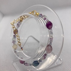 天然石　フローライト　ブレスレットの画像