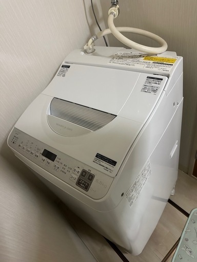 SHARP ES-TX5F-S 電気洗濯乾燥機（5.5kg, 2021年製, 縦型, ホワイト）