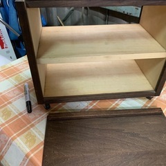 アンティーク　両上引き戸棚の画像