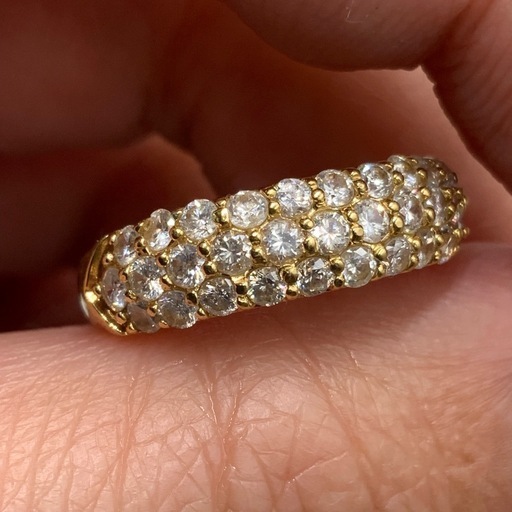 K18 パヴェダイヤリング　1ct 3.5g 約11号