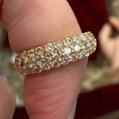 K18 パヴェダイヤリング 1ct 3.5g 約11号