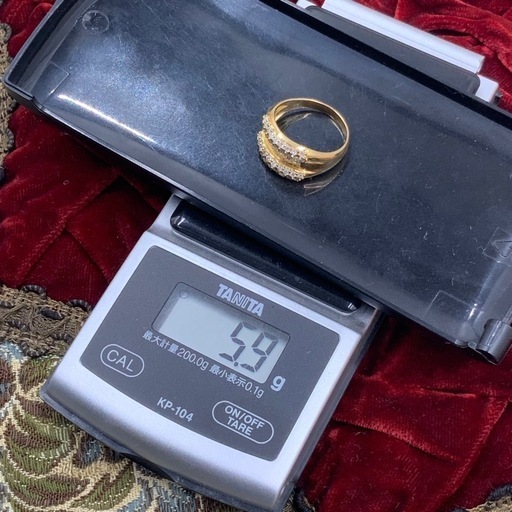 K18 ダイヤモンド　リング　5.9g 約14号