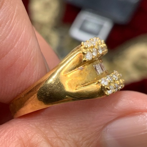 K18 ダイヤモンド　リング　5.9g 約14号