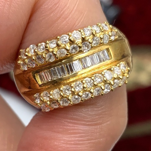 K18 ダイヤモンド　リング　5.9g 約14号